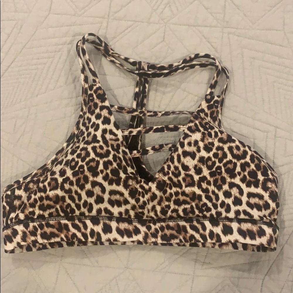 Zyia leopard mesh sports bra